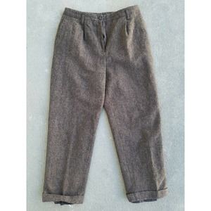 Sandro Womens Pleated Cuff Leg Trousers